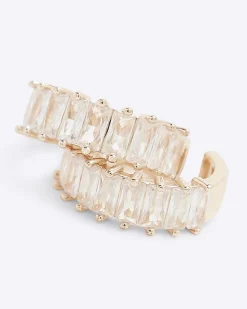 Rose Gold Hoop Diamond Simulant Earrings
