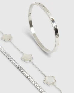 Silver 3 Pack Bracelets