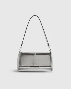 Silver Bar Front Clutch Bag
