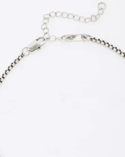 Silver Dragon Tag Necklace