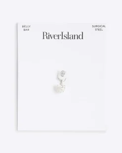 Silver Heart Belly Bar