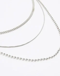 Silver Rhodium Multi Row Trousers Chain
