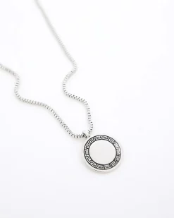 Silver RI Key Coin Necklace
