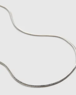 Silver Snake Chain Necklace Pack Of 2