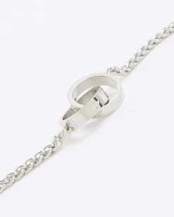 Silver Stainless Steel Circular Necklace