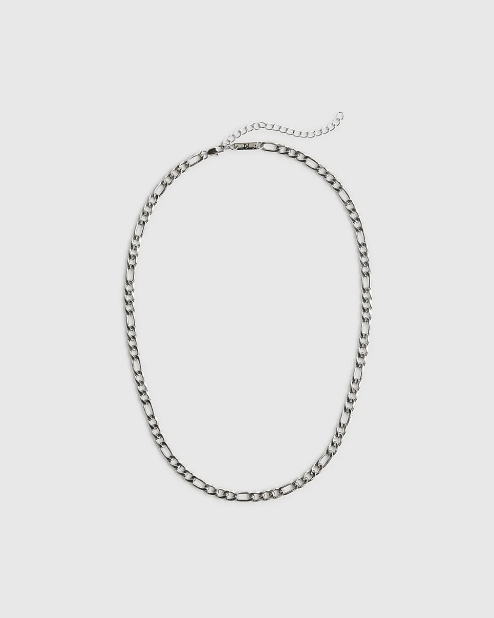 Silver Steel Chain Necklace