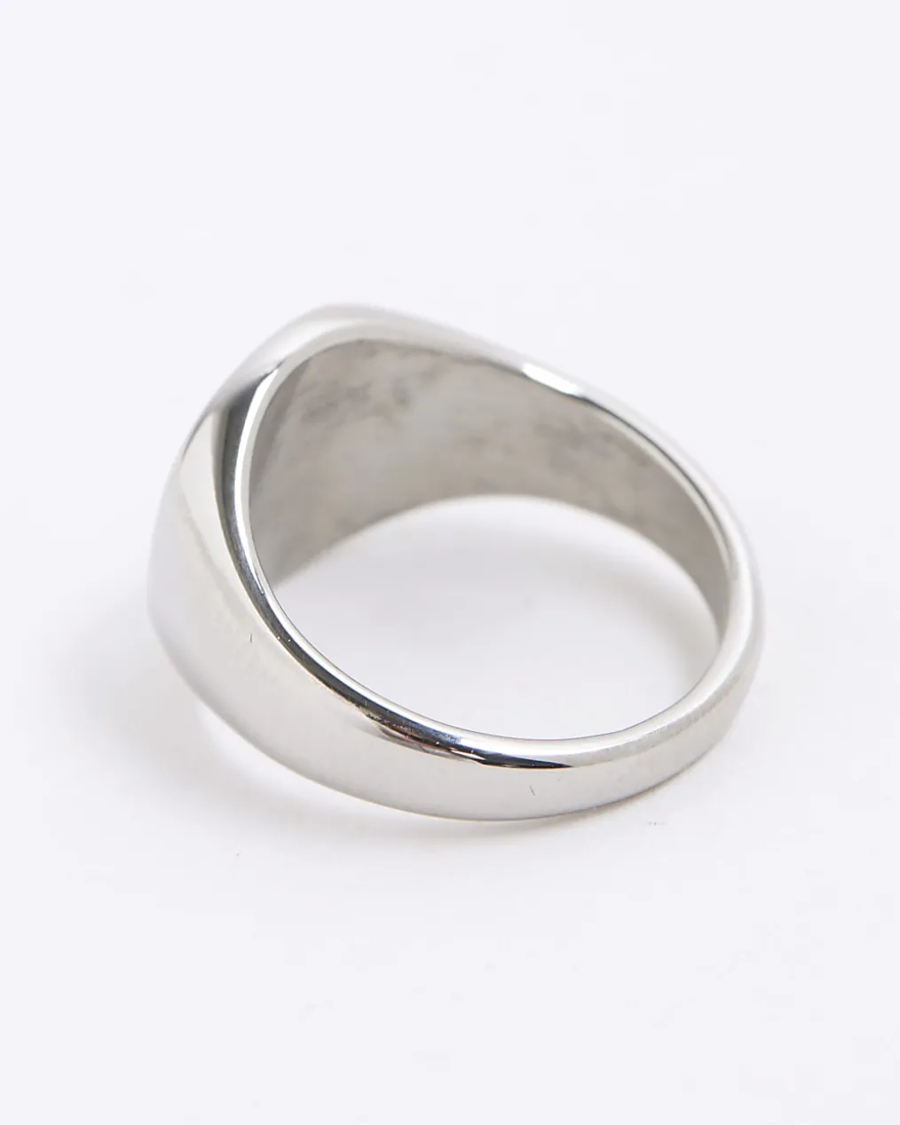 Silver Steel Signet Ring