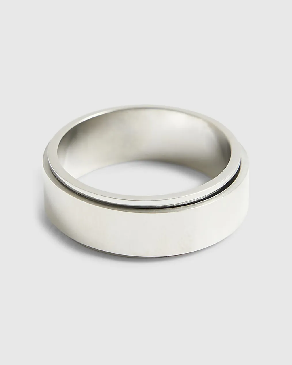 Silver Steel Spinner Rings