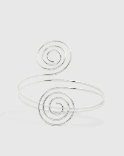 Silver Swirl Armcuff