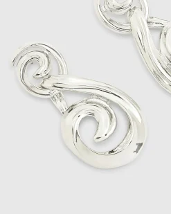 Silver Swirl Earrings