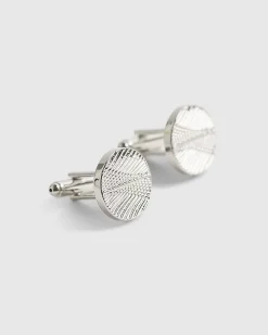 Silver Textured Cufflinks
