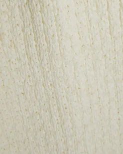 White Asymmetric Knit Midi Dress