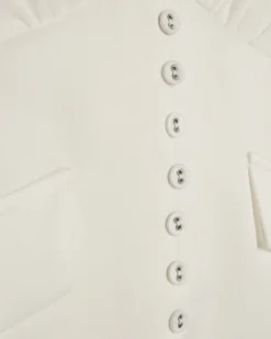White Corset Detail Blouse
