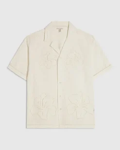 White Cotton Cutwork Shirt