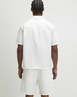 White Cotton Cutwork Shirt