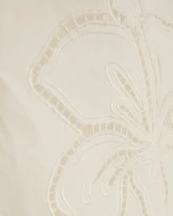 White Cotton Cutwork Shirt