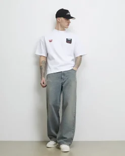 White Cotton Japanese Car Midweight T-Shirt