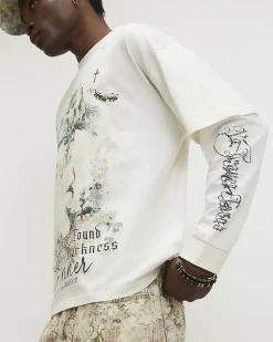 White Cotton Layered Renaissance T-Shirt