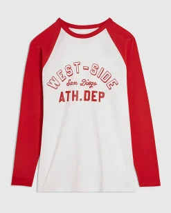 White Cotton Long Sleeve West Side T-Shirt
