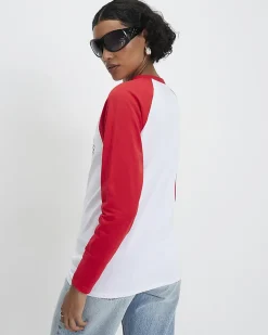 White Cotton Long Sleeve West Side T-Shirt
