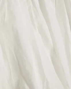 White Cotton Poplin Bubble Top