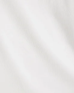 White Cotton Ribbed Scoop Neck Vest Top