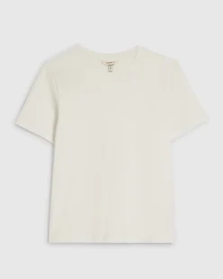 White Cotton Short Sleeve Slim Fit T-Shirt