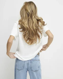 White Cotton Short Sleeve Slim Fit T-Shirt