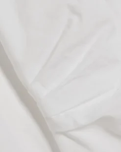 White Cotton Shoulder Pad Shirt