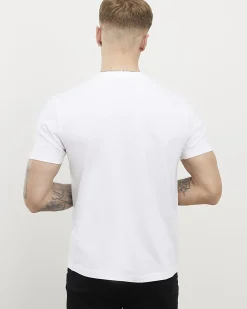 White Cotton Slim Fit T-Shirts 3 Pack
