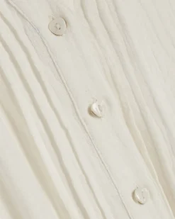 White Cotton Textured Playsuit