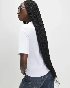 White Cotton Twist Front T-shirt