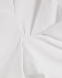 White Cotton Twist Hem T-Shirt