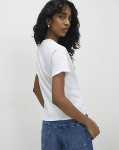 White Crochet Clover Lucky Me T-Shirt