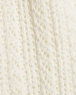 White Crochet Knit Vest Top