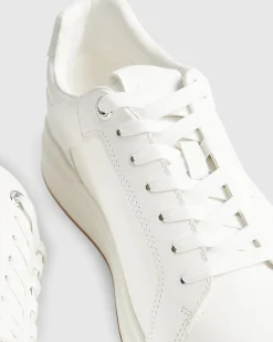 White Cupsole Lace Up Trainers
