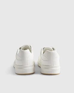 White Cupsole Lace Up Trainers