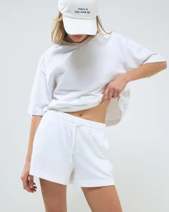 White Elasticated Shorts