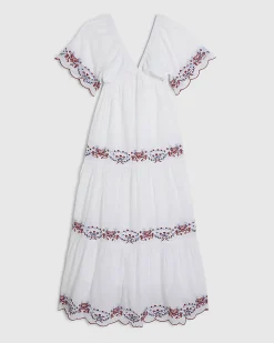 White Embroidered Maxi Dress