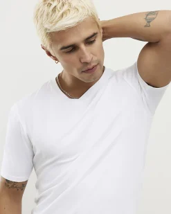 White Essential Muscle Fit Stretch T-Shirt