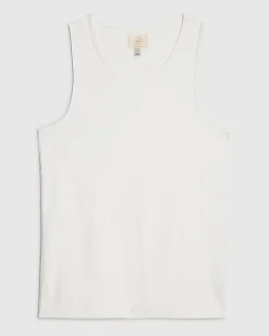 White Essential Muscle Fit Rib Stretch Vest