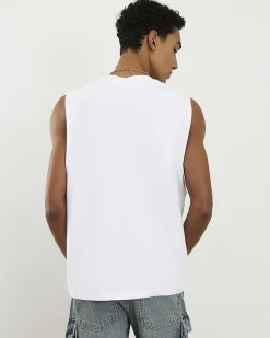 White Essential Regular Fit Tank Top