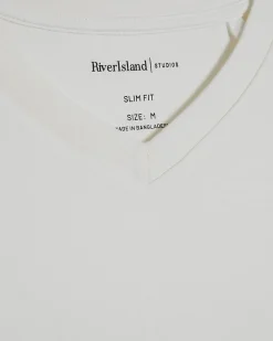 White Essential Slim Fit V Neck T-Shirt
