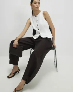 White Fitted Waistcoat