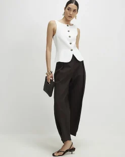White Fitted Waistcoat