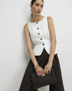 White Fitted Waistcoat