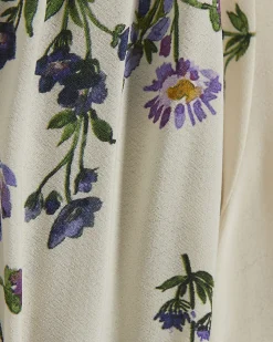 White Floral Blouse