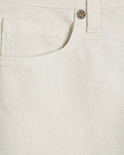 White High Waisted Relaxed Straight Jeans