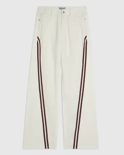 White Hybrid Relaxed Straight Leg Jeans