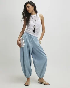 White Knitted Cotton Blend Sequin Vest Top